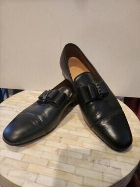 Christian Louboutin black leather loafers size 45